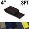 Electriduct Carpet Cable Cover, 3 ft L, 4 in W, 1 Channel, Nylon, Black CC-SC-4-3-BK - alternate 1